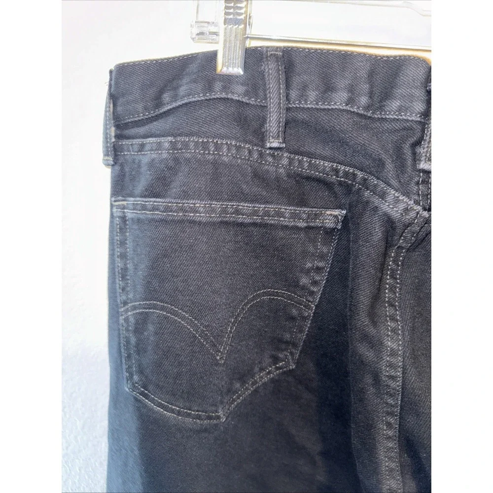 Levi's 505 Mens Black Jeans Size 42X32 Big&Tall Casual Work Wear